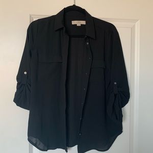 LOFT Button Down 3/4 sleeve shirt